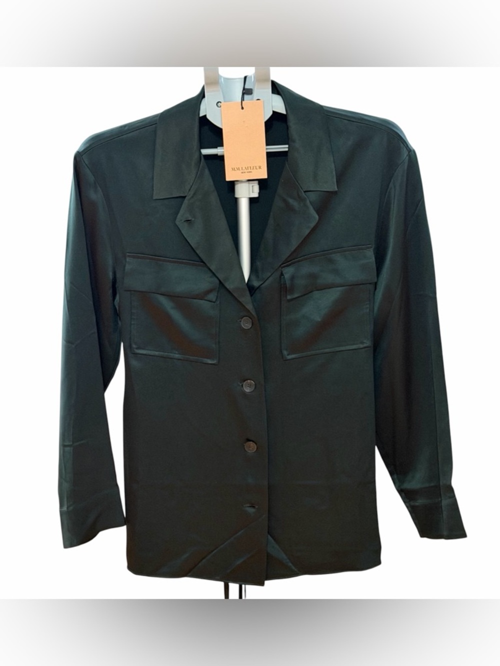 100% Silk M.M.LaFleur Dark Green Blazer– Size S